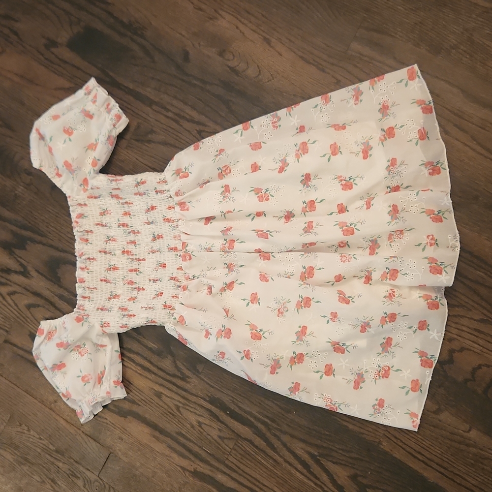 Floral Puff Sleeve Women's Dress Size Medium